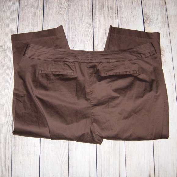 Lane Bryant Brown Cropped Pants 24 - Picture 6 of 7